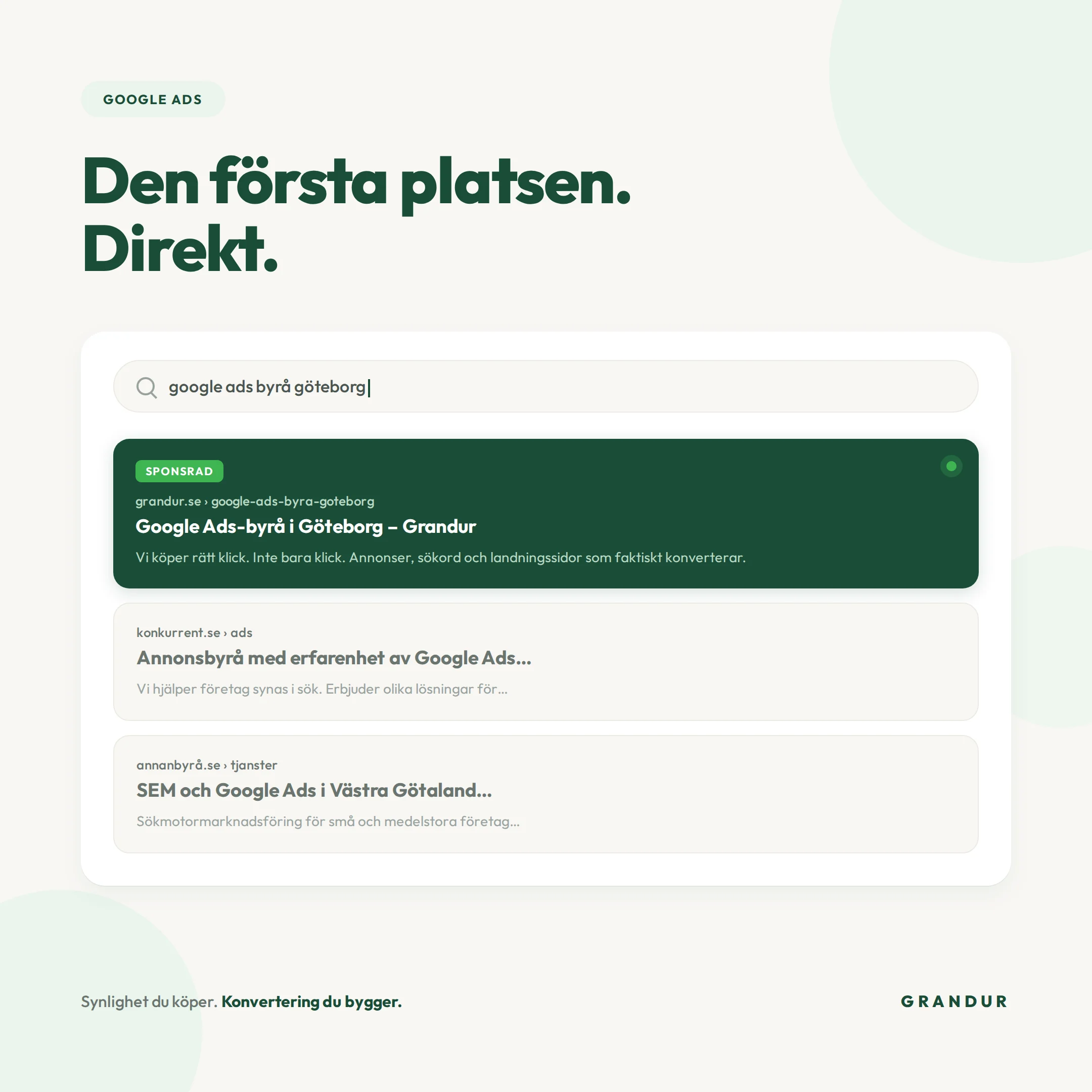 Syns högst i Google Ads