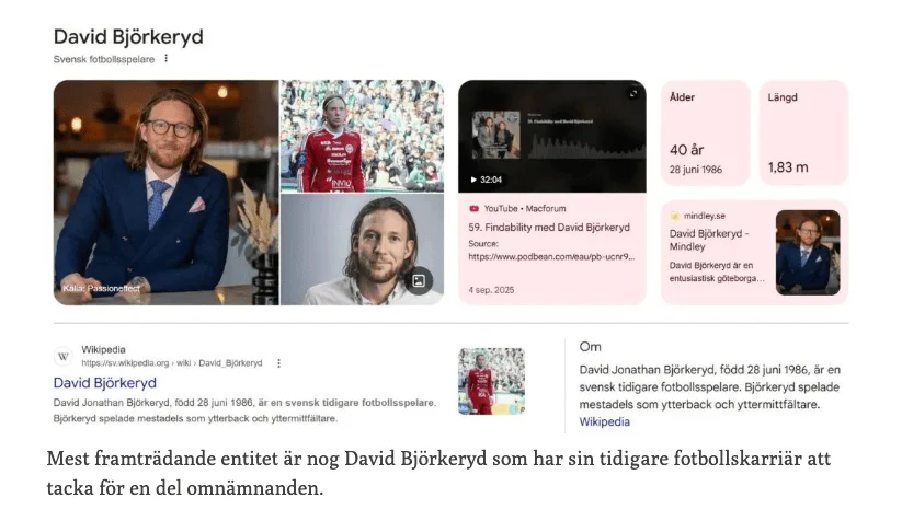 Tydlig entitet SEO Grandur