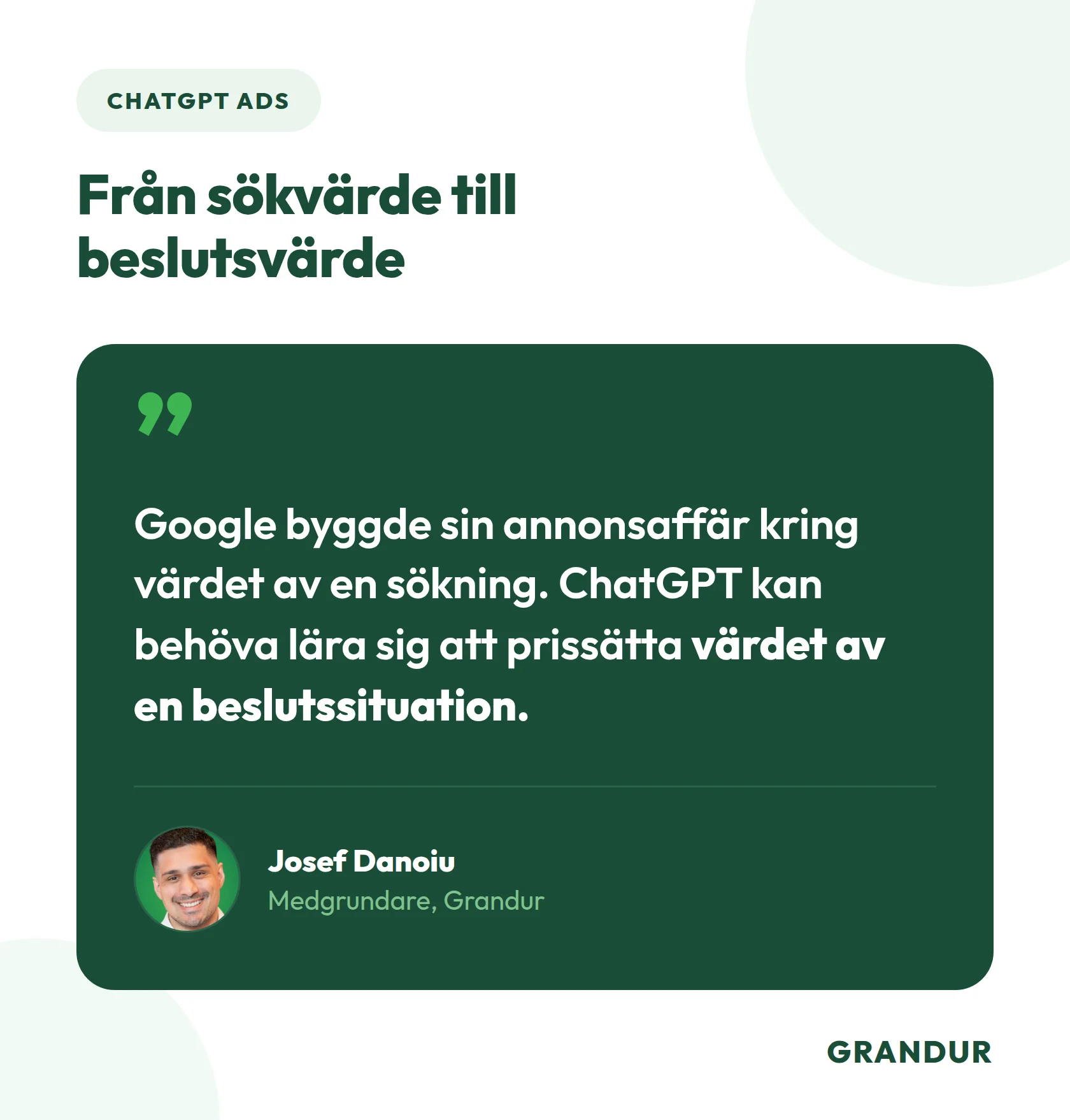Grandur ChatGPT Ads