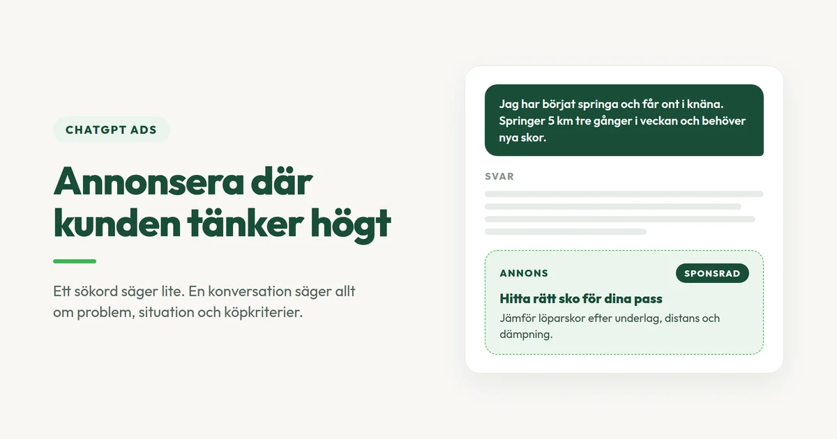 Grandur arbetar med ChatGPT annonsering